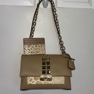 NWOT Michael Kors Cece medium studded purse bag crossbody/shoulder + wallet calf